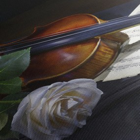Kép - Rózsa és hegedű (120x50 cm)