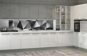 Fotótapéta flizelina Geometrikus absztrakt szürke háromszögek 250x60 +ragasztó