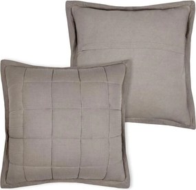 Díszpárna Ellie 45x45cm taupe steppelt pamut boglárka Boho szürke