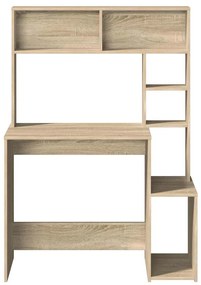 vidaXL sonoma tölgy szerelt fa íróasztal polcokkal 100x45x140 cm
