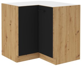 Sarok alsó konyhaszekrény   Miraluna (artisan tölgy + matt fekete). 1062371