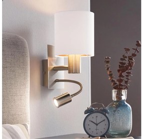 Eglo Eglo 96484 - LED flexibilis lámpa PASTERI 1xE27/40W+LED/3,8W fehér EG96484