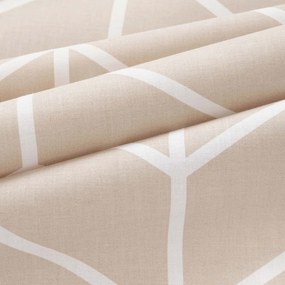 Goldea pamut függöny - fehér cikkcakk bézsen 220x150 cm