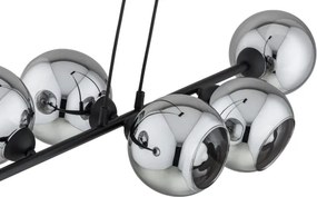Brilagi - Csillár kábellel DIOR 6xE27/60W/230V fekete/füstszürke