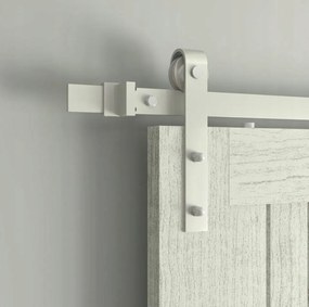 Tolóajtó rendszer fehér, Tömör Fém Vezetősínnel, Loft mintával