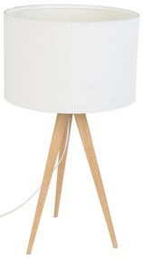 Tripod Wood fehér asztali lámpa, ø 28 cm - Zuiver
