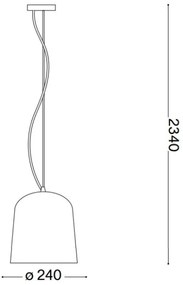 Ideal Lux - Csillár zsinóron BISTRO 1xE27/60W/230V átm. 24 cm füstös