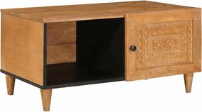 vidaXL Dohányzóasztal Világos Barna 80 x 50 x 40 cm Tömör akácfa