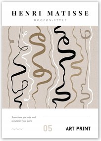 Boho absztrakt modern Matisse Poszter 30x40cm #W10