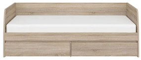 Egyszemélyes ágy 90 cm Nordanas 28 (szonoma tölgy) (ágyráccsal) (tárolóhellyel). 1097190