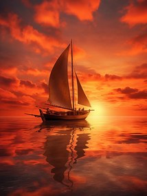 Poszter 30x40cm Naplemente vitorlái alatt