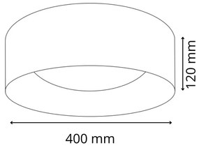 LED Mennyezeti lámpa TULUZA LED/24W/230V á. 40 cm fekete