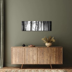 Kép - Farkas a sötét erdőben (órával) (90x30 cm)