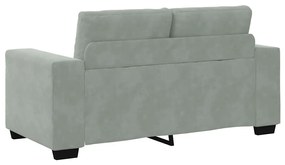 vidaXL világosszürke bársony loveseat kanapé 120 cm