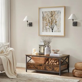 TOREN dohányzóasztal barna/fekete