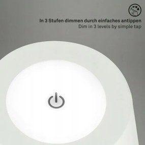Briloner 1438016 - LED Dimmelhető érintős állólámpa LED/3,5W/5V 3000K 130 cm fehér