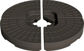 Outsunny 4 darabos Napernyő álca, Napernyő súlyalap, Talajkereszttel homokkal/vízzel tölthető, Legfeljebb 25/17 kg, Napernyő súlyok HDPE Kávé | Aosom