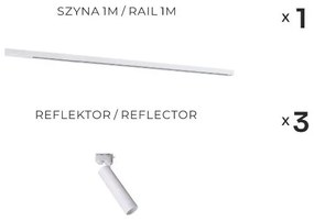 Zuma Line 3559 - Sínrendszeres spotlámpa LULU 3xGU10/35W/230V fehér