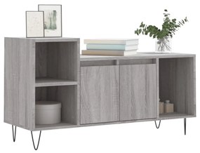 szürke sonoma színű szerelt fa TV-szekrény 100x35x55 cm