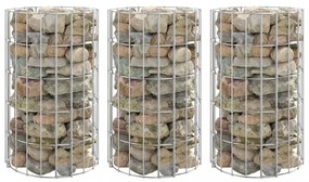 3 db kör alakú horganyzott acél gabion magaságyás Ø30 x 50 cm