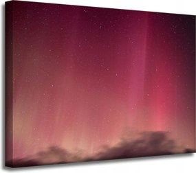Vászonkép Kozmosz Északi fény Vörös égbolt Csillagászat 40x30