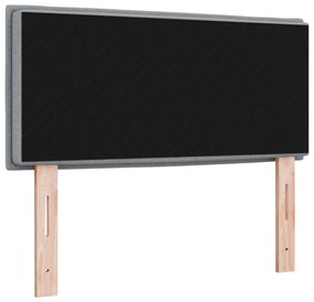 LED Fejtámla Csíkos Design Világosszürke 80 cm Szövet