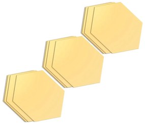 Falmatrica szett 12 db-os 17x20 cm Hexagons Gold – Ambiance