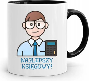 Fekete Bögre Ajándék Könyvelőnek, fényképes nyomattal