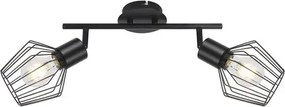 Beltéri karos spotlámpa e27 2x40w fekete belano