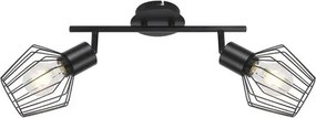 Rabalux beltéri karos spotlámpa e27 2x40w fekete belano