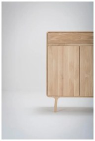 Fawn tömör tölgyfa komód fiókkal - Gazzda