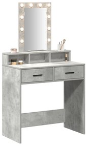 LED világításos sminktükör - Beton szürke 79x41x140 cm