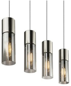 GLOBO 21000-4HN - Csillár zsinóron ANNIKA 4xE27/25W/230V króm