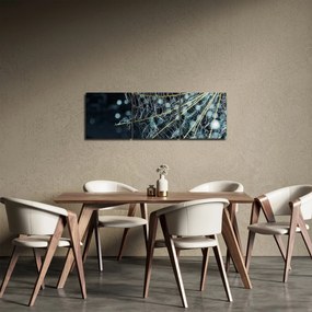 Kép - Virág pókhálóval (órával) (90x30 cm)