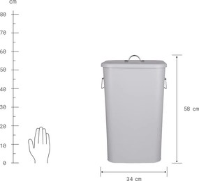 BINSTER szemetes vödör, szürke 41 Liter