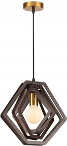 Aca Lighting függeszték 1XE27 sötétbarna bőr Mdf Átméretű 34XMÉRETŰ Triton