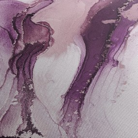 Kép - Lila folyadék művészet (órával) (90x30 cm)