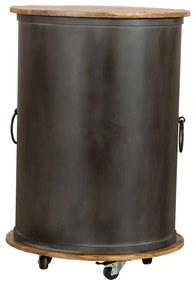 Fekete fém bortartó szekrény, palackok száma 9, 60x85 cm Luni – Interia Home &amp; Living