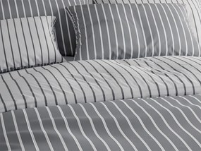 Povlečení z Renforcé bavlny CAPRIVI šedé knoflík Ágyneműhuzat mérete: 70 x 90 cm | 140 x 200 cm