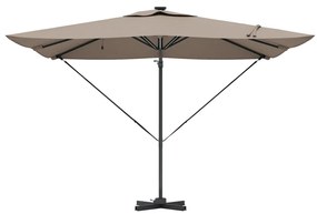 Cantilever Roma Napernyő LED-fénnyel - Taupe (286 x 285 x 270 cm) - Alumínium