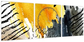 Kép - Absztrakt akvarell (órával) (90x30 cm)