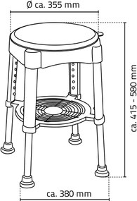 Ridder Ridder, Forgószék, állítható magasságú, fehér/kék, A0050401