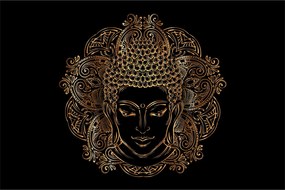 Arany Buddha képe (90x60 cm)