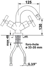 Sapho - AXIA bidécsaptelep, fényes króm