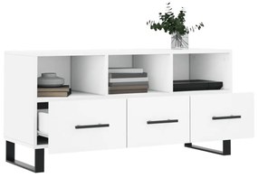 fehér szerelt fa TV-szekrény 102 x 36 x 50 cm