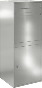 vidaXL Csomagzáró doboz Fekete 41 x 38 x 103 cm Horganyzott acél
