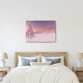 Kép - Fák a hótakaró alatt (üvegen) (70x50 cm)