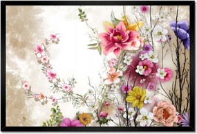 Poszterek keretben 60x40 Virág kompozíció Virág