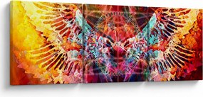 Kép - Merkaba szárnyakkal, absztrakció (órával) (90x30 cm)