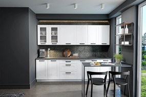 Felső szekrény, fehér, LULA 80 G-90 2 F